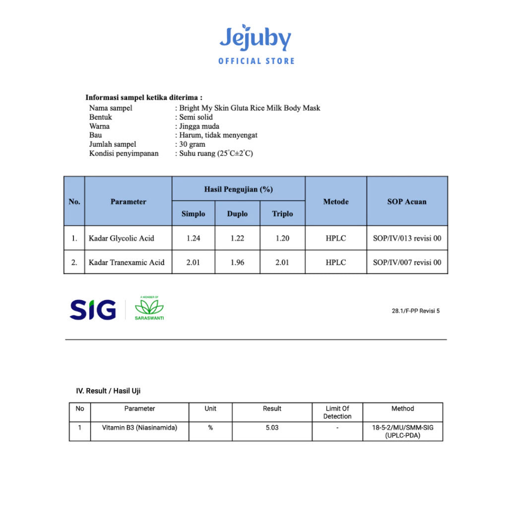 1 jejuby gluta rice milk mask 2in1 bleaching and sleeping body mask