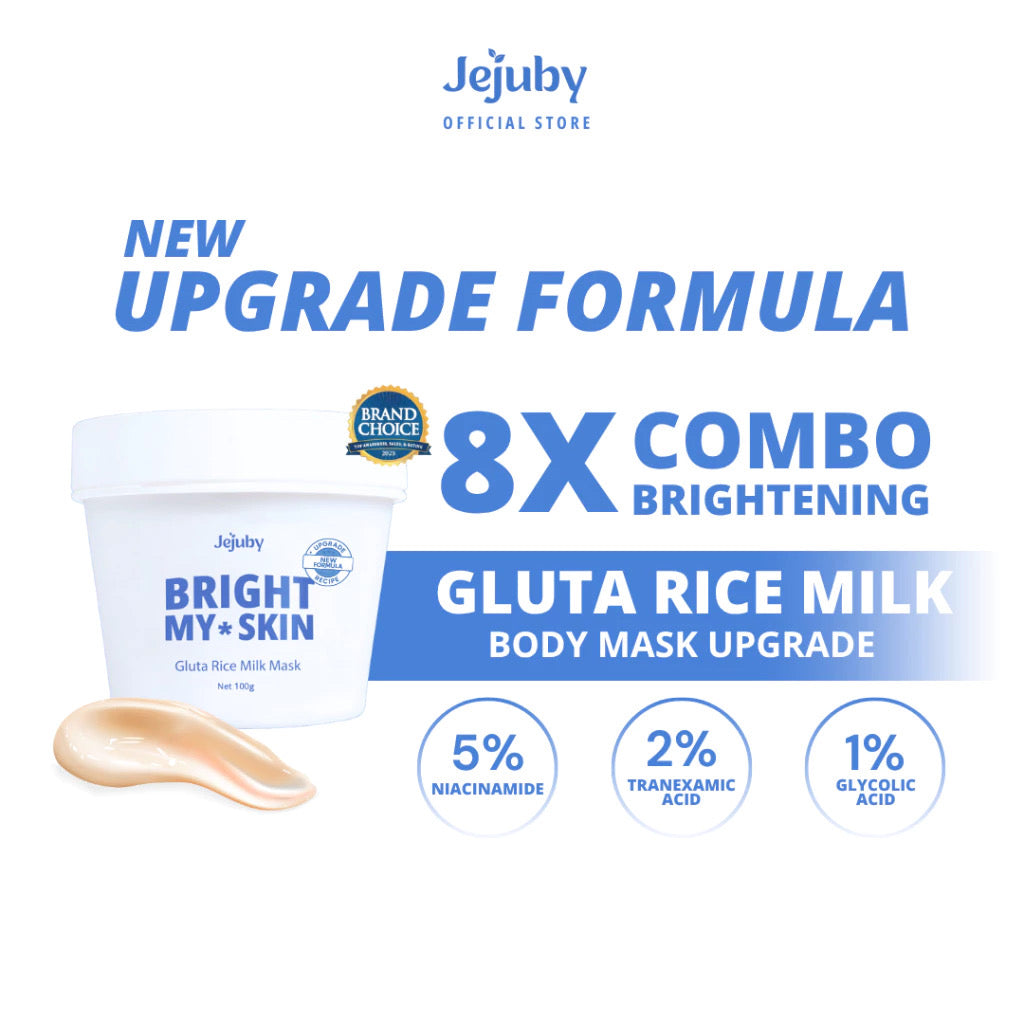 1 jejuby gluta rice milk mask 2in1 bleaching and sleeping body mask