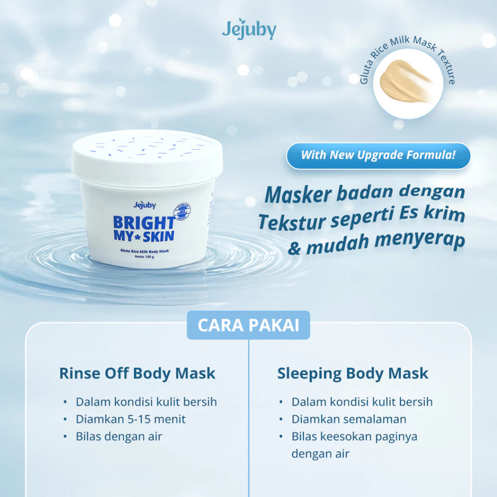 1 jejuby gluta rice milk mask 2in1 bleaching and sleeping body mask